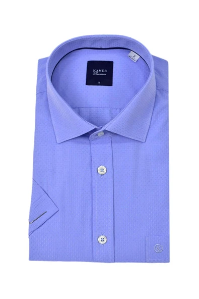 Erkek Klasik Armürlü Kısa Kol Gömlek 9402 BGL-ST04575 - Resim 7