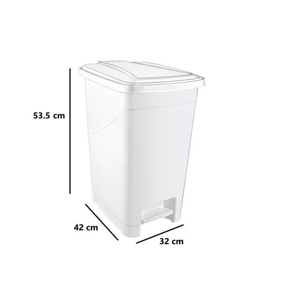 Omnipazar SRL-3030 Slim Pedallı Plastik Çöp Kovası İç Kovalı 40 lt - 4