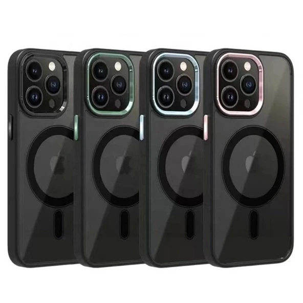 İphone 13 Pro Max Magsafe Leon Çerçeveli Cep Telefonu Kılıfı ürün görseli
