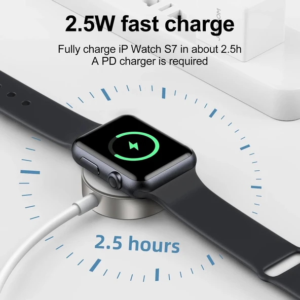 Joyroom Manyetik Type-C Giriş İphone  Watch Kablosuz Şarj Aleti - 4