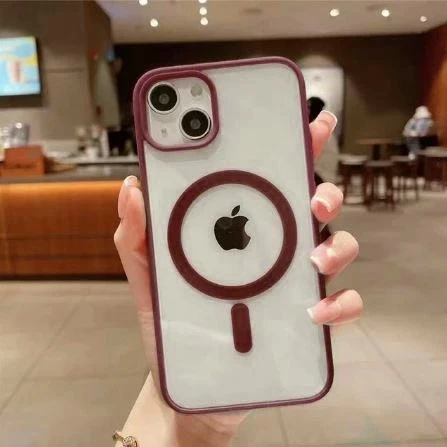 İphone 12-12 Pro Magsafe Uyumlu Mat Çerçeveli Telefon Kılıfı ürün görseli