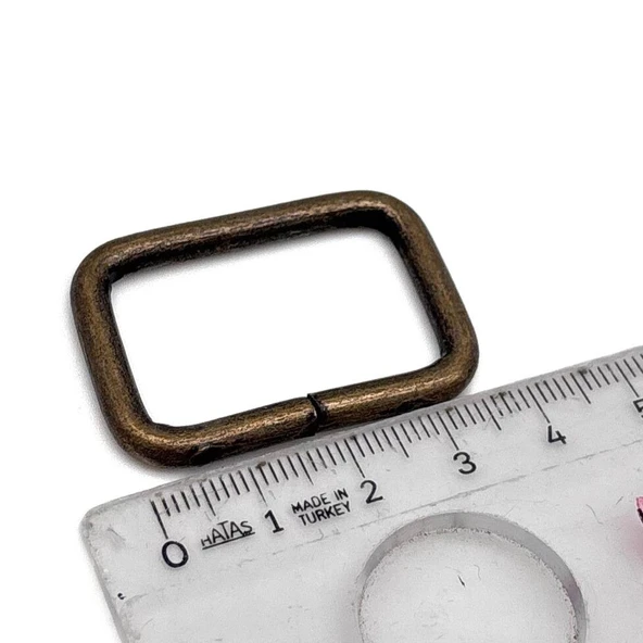 Angel Çanta Aksesuar 3.5x2 cm Antik Renk  Dikdörtgen  Halka 1 Adet