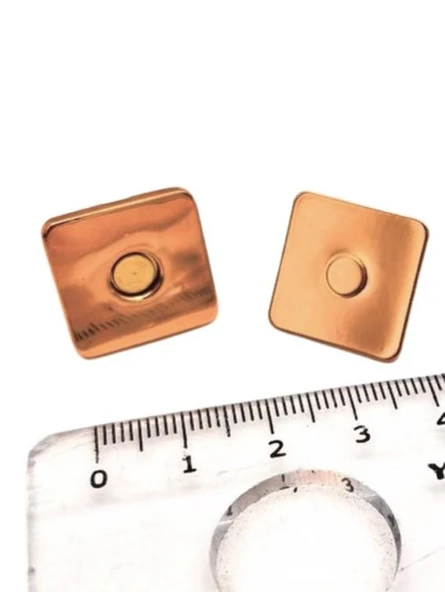 Angel Çanta Aksesuar Kare Model Çanta Mıknatısı Light Gold Renk