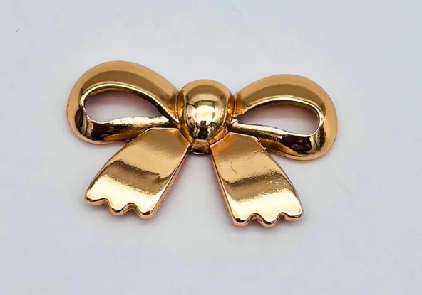 Angel Çanta Aksesuar Light Gold Renk 3.5 cm Kurdele Model  Plaka Süs