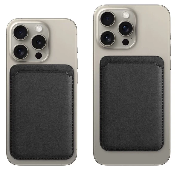 Magsafe Animasyonlu Deri Cüzdan 12-13-14-15 Modelleri İle Uyumlu - Resim 3