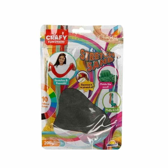 3607 Crafy Streç Oyun Kumu Siyah 200 G -sunman - 1