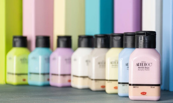 Artdeco Akrilik Boya 8x75ml Pastel Smoky Renkler Set - Resim 2