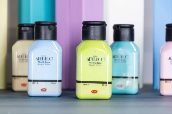 Artdeco Akrilik Boya 8x75ml Pastel Smoky Renkler Set - Resim 6