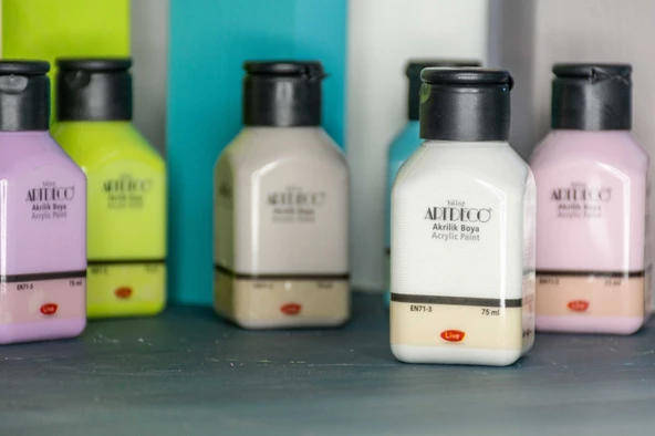 Artdeco Akrilik Boya 8x75ml Pastel Smoky Renkler Set - Resim 5