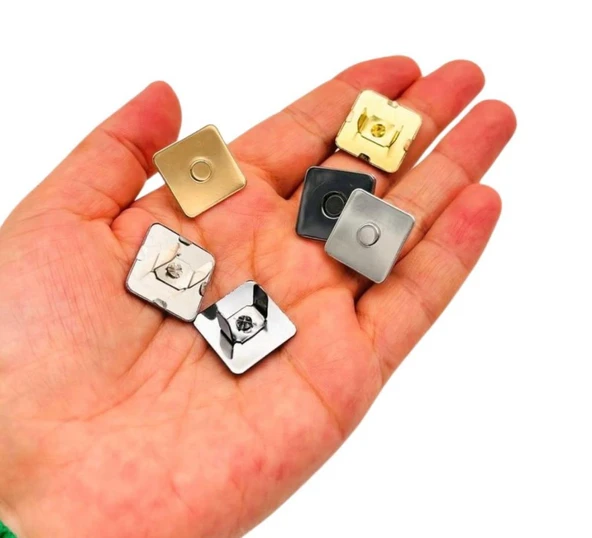 Angel Çanta Aksesuar Kare Model Çanta Mıknatısı Füme Renk - 2