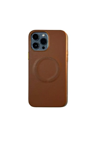 İphone 14 Pro Magsafe Leather Kapak Kılıf - 4
