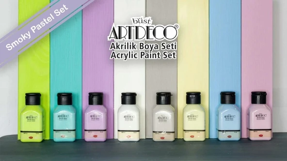 Artdeco Akrilik Boya 8x75ml Pastel Smoky Renkler Set ürün görseli