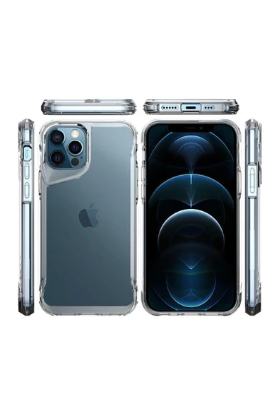 İphone 14 Pro Max T-Max Şeffaf Silikon Telefon Kılıfı - Resim 2