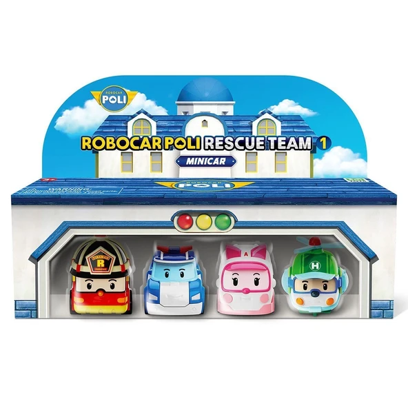 Polı Mrt-760 Robocar Poli Mini Kasabanın Kurtarma Araçları 4lü Set