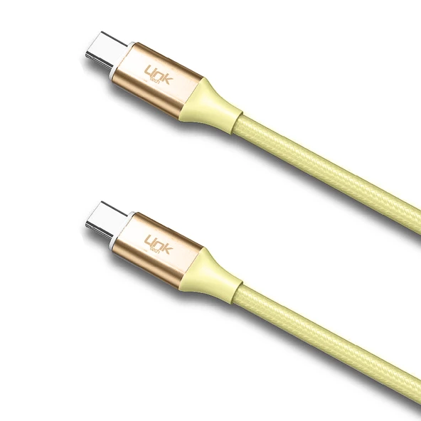Linktech K598 Type-C to Type-C Örgü Metal Başlı Şarj ve Data Kablosu 60W 3A 1mt - 2
