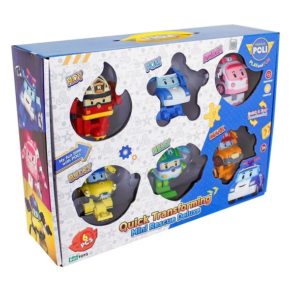 Polı Zr-915 Robocar Poli Quick Transforming Mini Rescue Deluxe Set