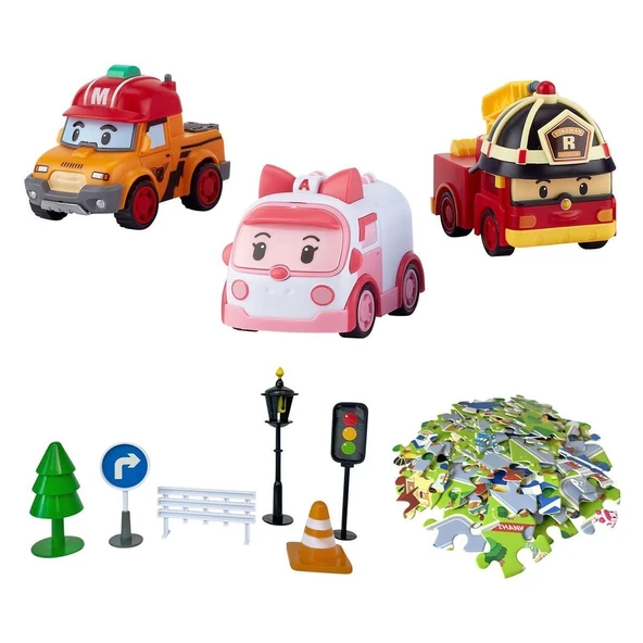 Polı Zr-913 Robocar Poli Gogo City Seri Ambar,roy,mark Oyun Seti - 3