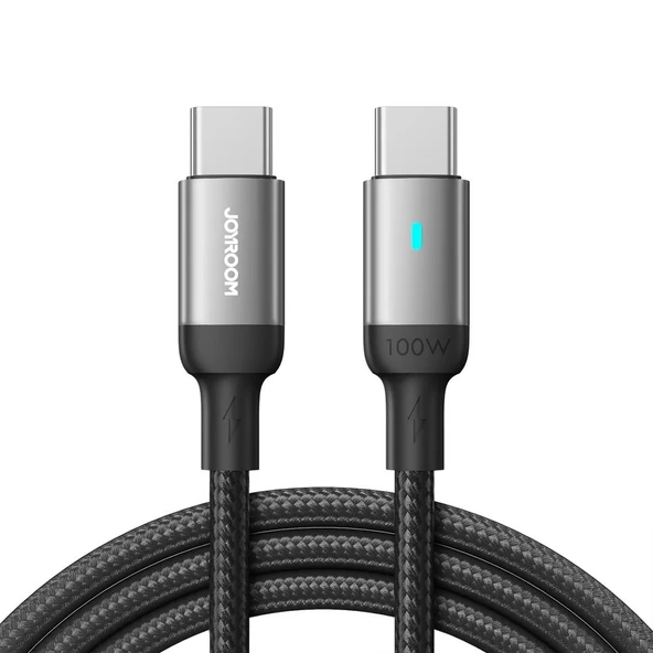 Joyroom 100W Type-C'den Type-C Örgü Şarj Ve Data Kablosu 3 Metre - 1