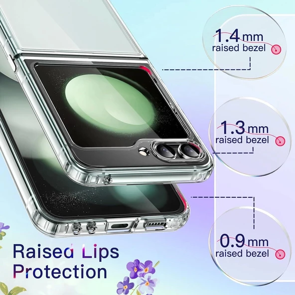 Samsung Z Flip 6 Kılıf Şeffaf Sert 2 Parçalı - Resim 3