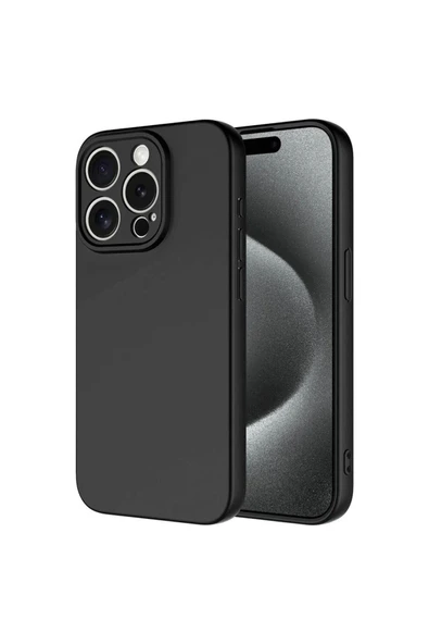 İphone 15 Pro Max İle Uyumlu İçi Kadife Yumuşak Silikon Lansman Telefon Kılıfı - Resim 3