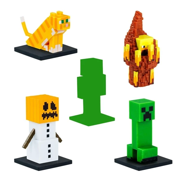 Minecraft 3D Figür Toppeez 5'li Set MC2040 Model 5 - Resim 2