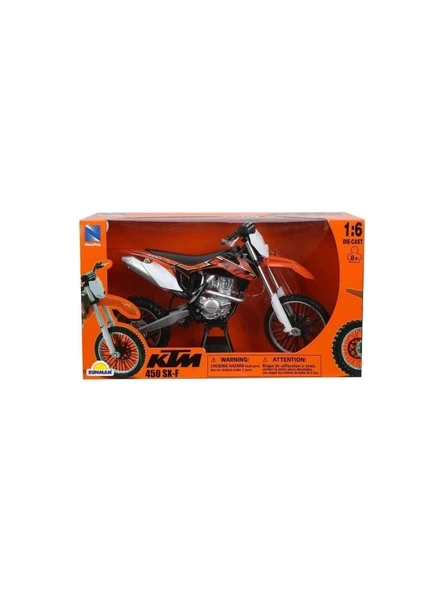 Sunman NewRay 1:6 KTM 450 SX-F Model Motosiklet - Resim 2