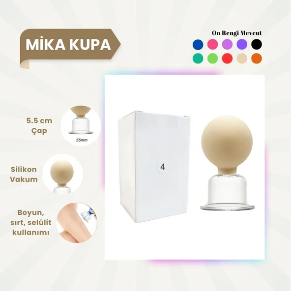 Silikon Vakumlu Mika Yüz Masaj Kupası No:4 Bej ürün görseli