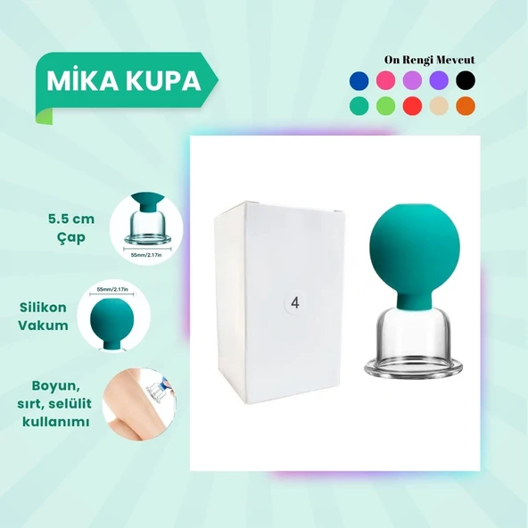 Silikon Vakumlu Mika Yüz Masaj Kupası No:4 Yeşil - 1