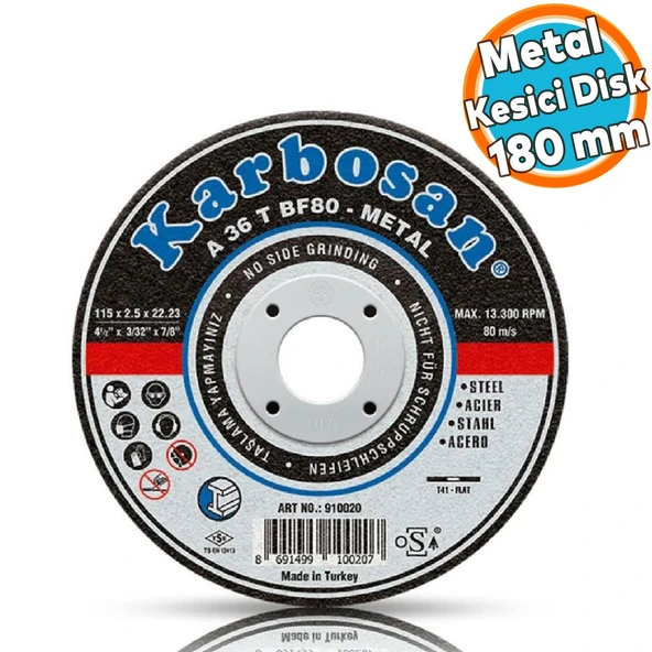 Metal Kesici Taş Disk Taşlama Spiral Demir Kesme Diski 180x3.0x22.23 mm