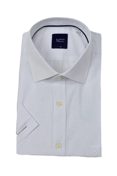 Erkek Klasik Armürlü Kısa Kol Gömlek 9398 BGL-ST04572 - Resim 9