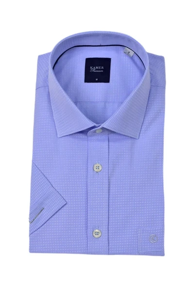 Erkek Klasik Armürlü Kısa Kol Gömlek 9398 BGL-ST04572 - Resim 7