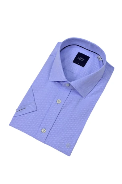 Erkek Klasik Armürlü Kısa Kol Gömlek 9398 BGL-ST04572 - Resim 11