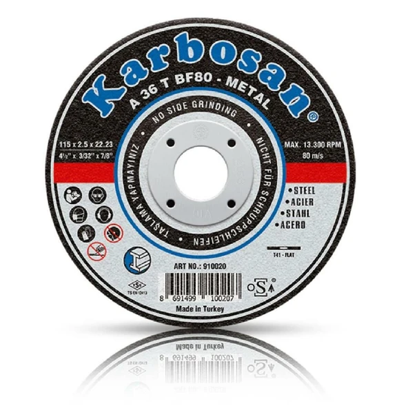 Metal Kesici Taş Disk Taşlama Spiral Demir Kesme Diski 180x3.0x22.23 mm - 2