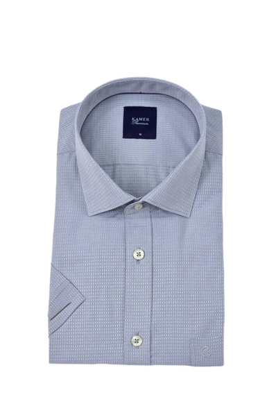 Erkek Klasik Armürlü Kısa Kol Gömlek 9398 BGL-ST04572 - Resim 6