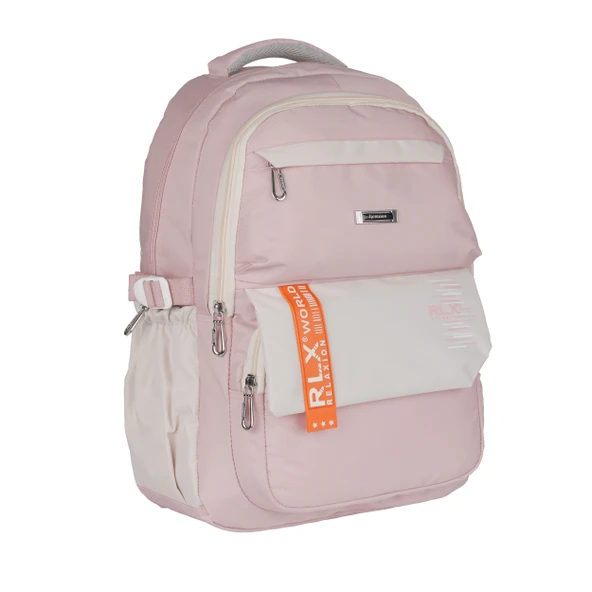 Relaxion Toz Pembe 2059 Su Geçirmez Astarlı Kumaş Sırt Çantası