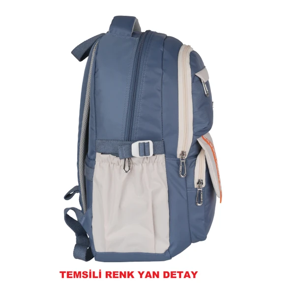 Relaxion Toz Pembe 2059 Su Geçirmez Astarlı Kumaş Sırt Çantası - 2