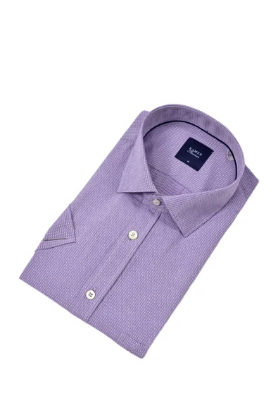 Erkek Klasik Armürlü Kısa Kol Gömlek 9398 BGL-ST04572 - Resim 12