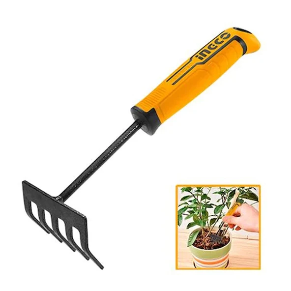 Metal Bahçe Tırmığı Pvc Saplı Hobi El Tırmık 270 mm - 2