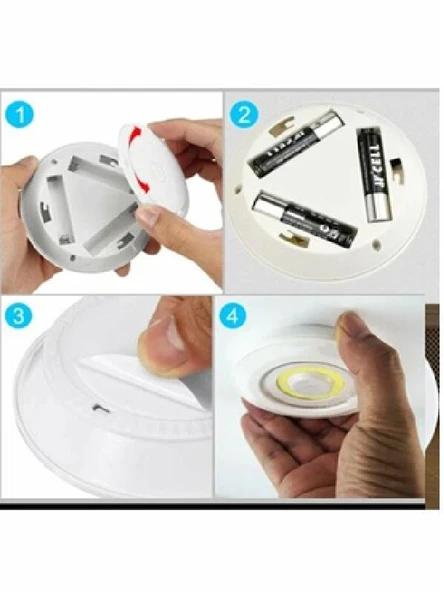 Winnboss Dekoratif Led Spot Lamba Kumandalı Yuvarlak Pilli 3 Lü WN-1186 - 3