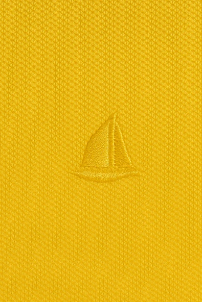 Erkek Kısakol Polo Yaka Fermuarlı Tshirt Sarı - 5