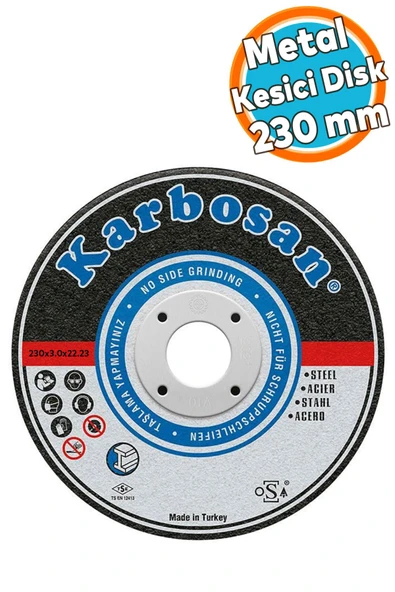 Metal Kesici Taş Disk Taşlama Spiral Demir Kesme Diski 230x3.0x22.23 mm