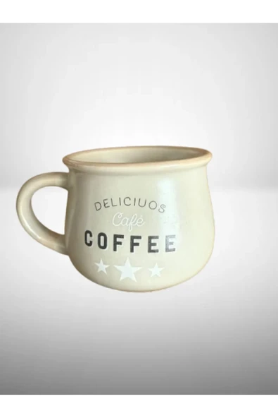 Seramik Kupa Bardak COFFEE Desenli 150 cc - 3