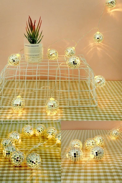 Jasper Mini Disko Topu Dekoratif Süsleme Led 2 Metre - Resim 2