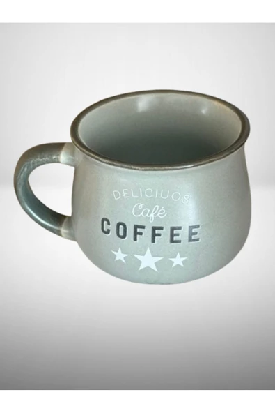 Seramik Kupa Bardak COFFEE Desenli 150 cc