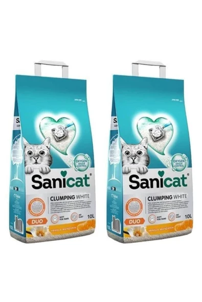 Sanicat Tozsuz Vanilyalı Mandalina Aromalı Doğal Kedi Kumu 10 Lt X 2 Adet - 3