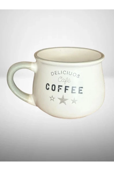 Seramik Kupa Bardak COFFEE Desenli 150 cc - 2
