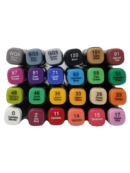 Marker 12'li Set Çantalı Taşınabilir Marker Seti 12 Renk Çift Taraflı Marker Kalem Seti - 3