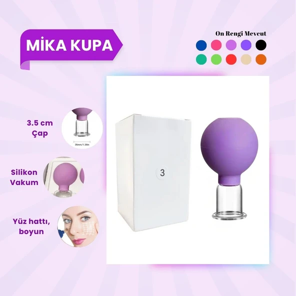 Silikon Vakumlu Mika Yüz Masaj Kupası No:3 Koyu Mor ürün görseli 1