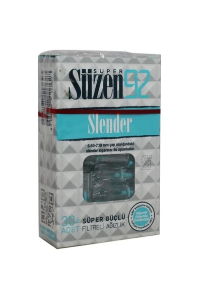 SÜZEN 92 SLENDER FİLTRELİ SİGARA AĞIZLIĞI 30'LU