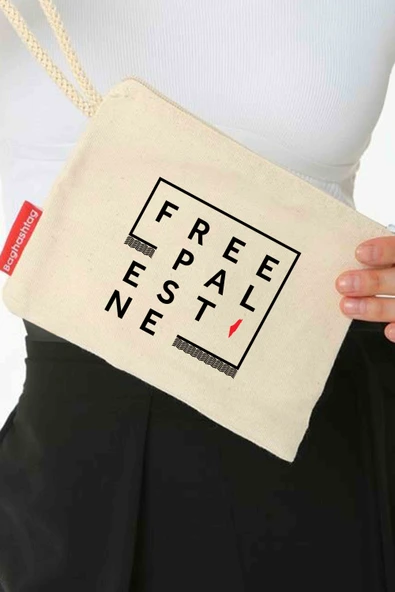 Traditional Palestine Watermelon "Free PALESTINE" Digital Printed Clutch Zipper Handbag 20*15 cm B320014